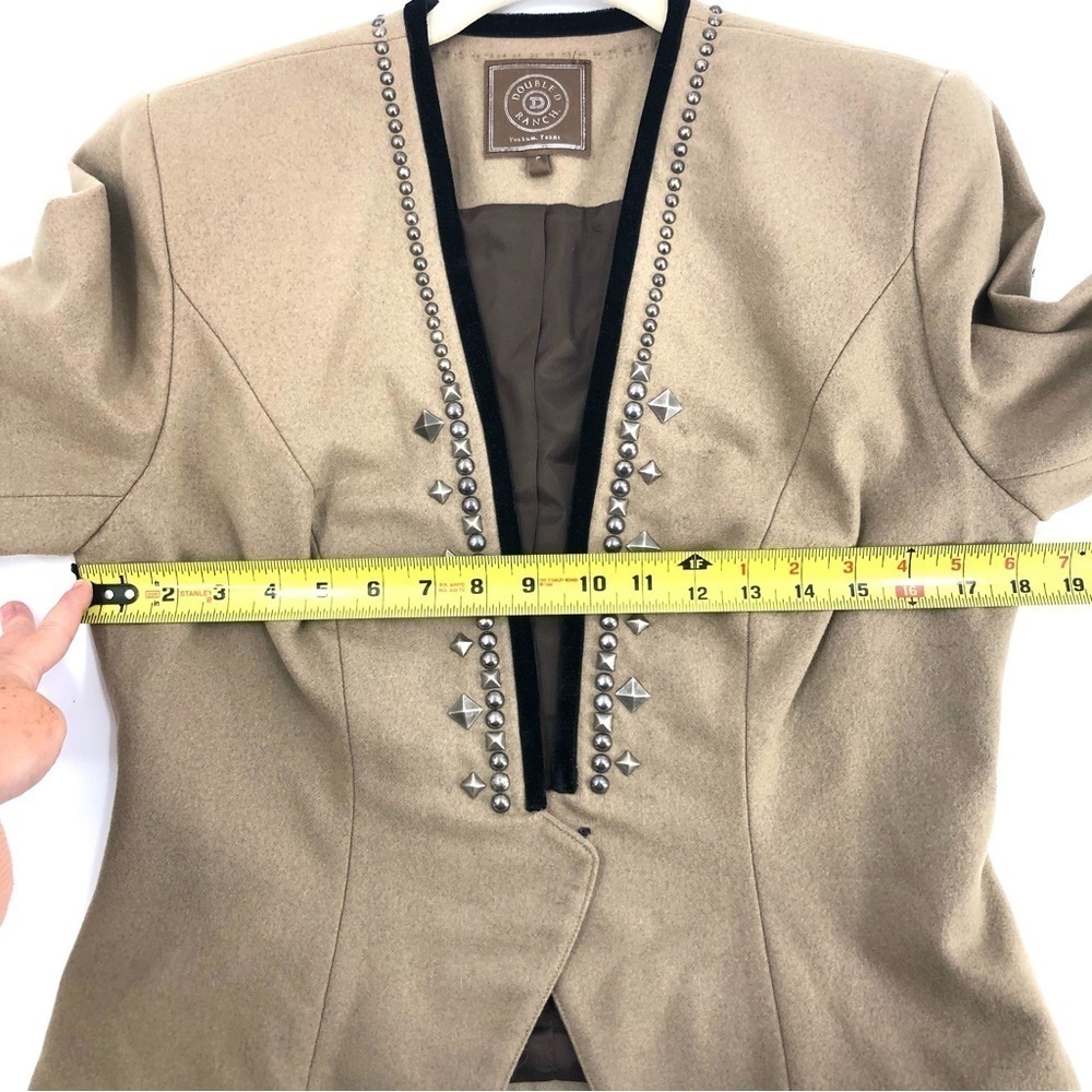 Double D Ranch Jacket Womens Small Wool Blend Western Studded Blazer Equestrian - Picture 11 of 13